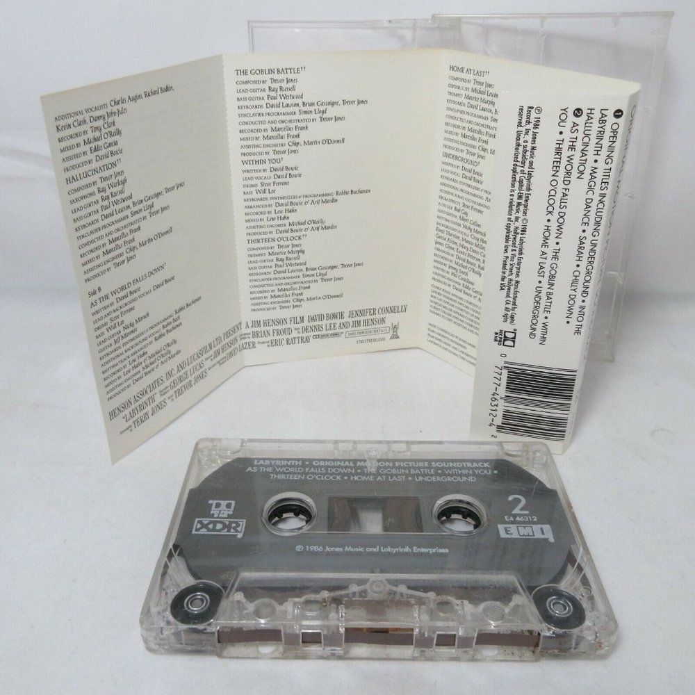Labyrinth Original Motion Picture Soundtrack 1986 XDR EMI E4 46312 Cassette - Picture 5 of 9